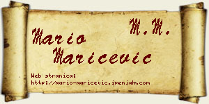 Mario Marićević vizit kartica
